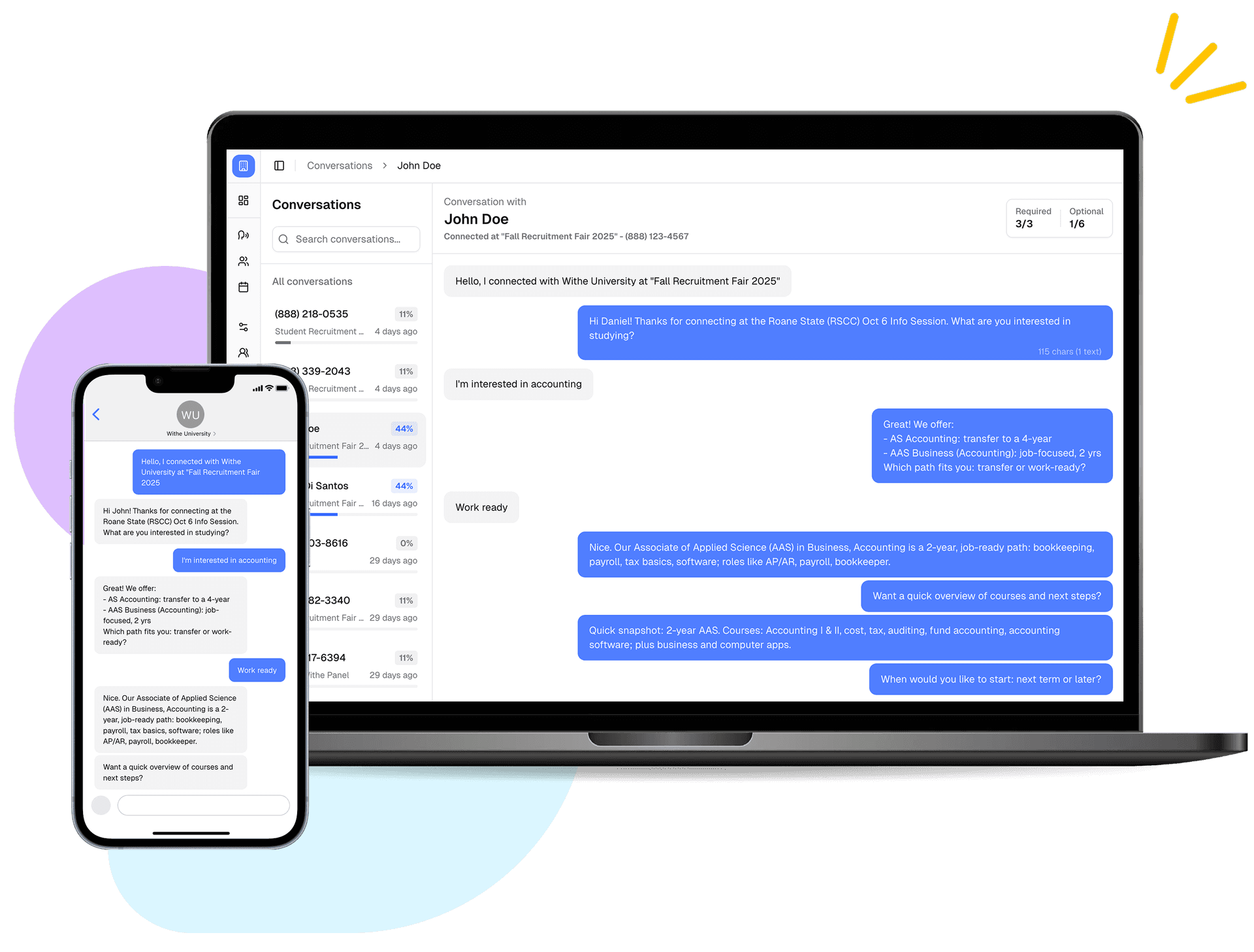 Preview of Withe Enroll EQ: Prospective Student Data Capture and Engagement Platform