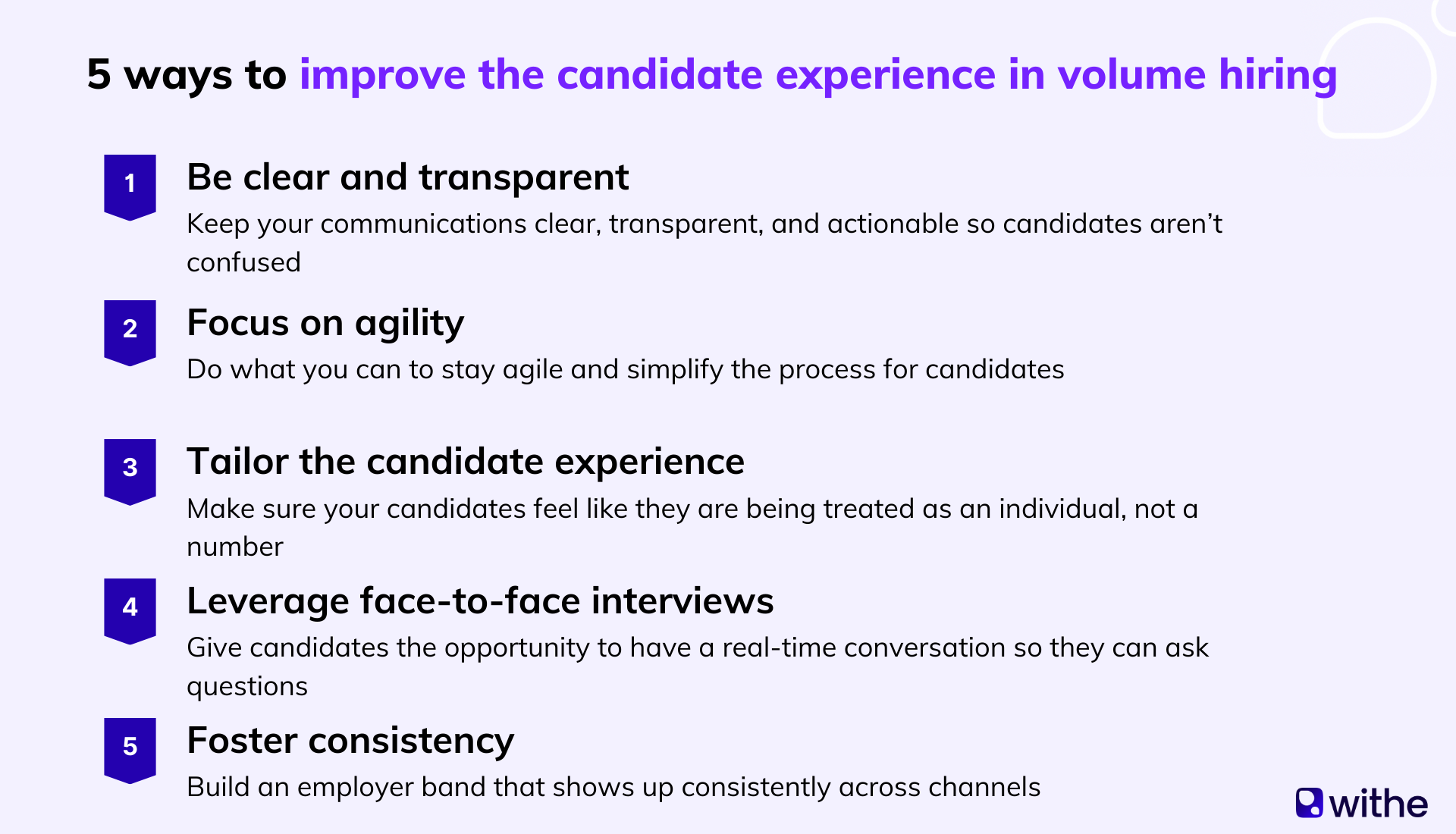 5 ways to improve the candidate experience in volume hiring