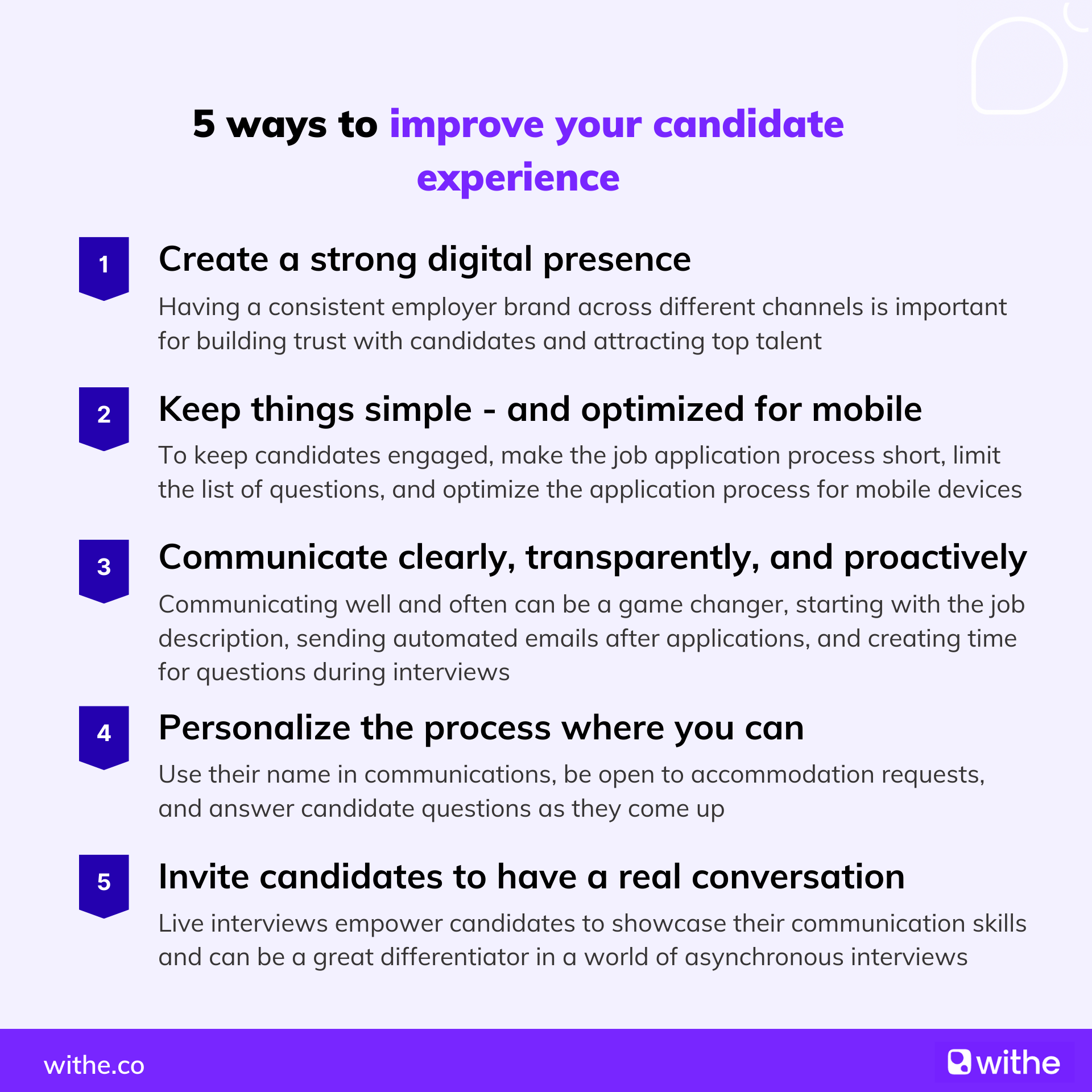 5 ways to improve your candidate experience