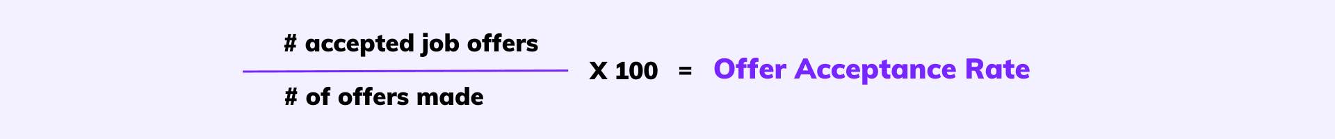 Calculation of offer acceptance rate