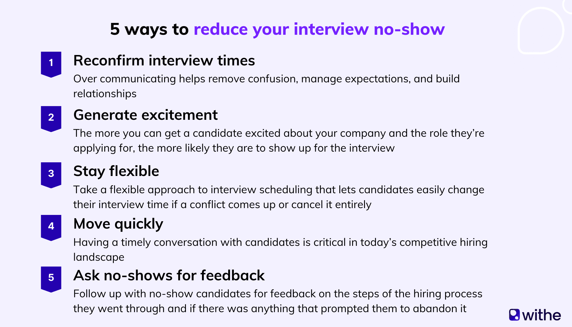 5 ways to reduce interview no-show rate